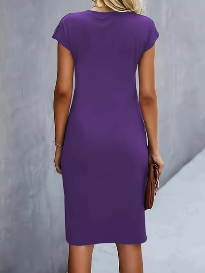 Elegant Women's Knee Length Bodycon Dress