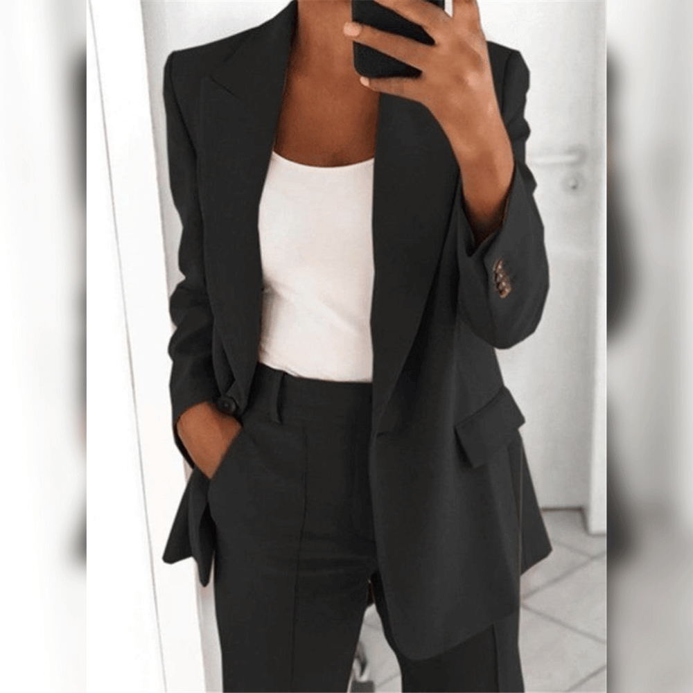 Elegant Ladies Suit with Blazer Top - Luxivelle