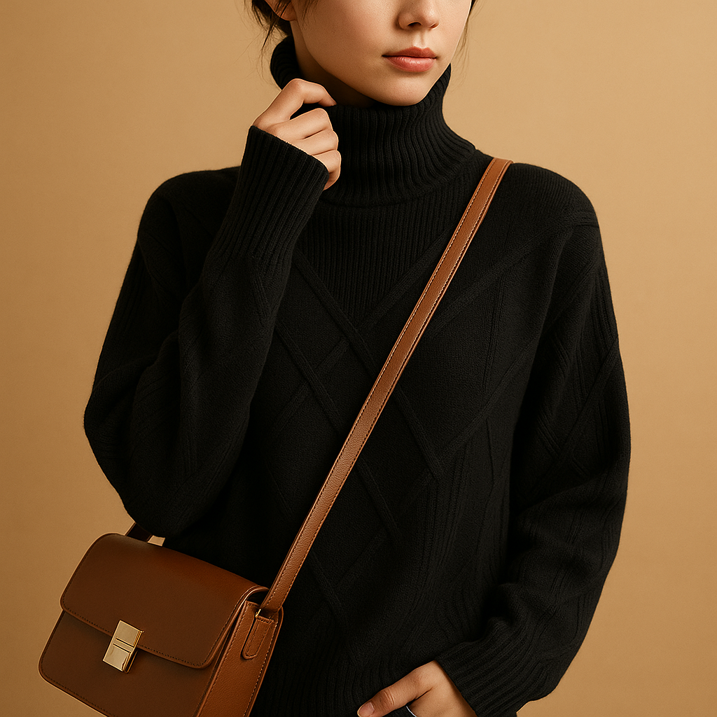 Soft Women's Knit Turtleneck Sweater
