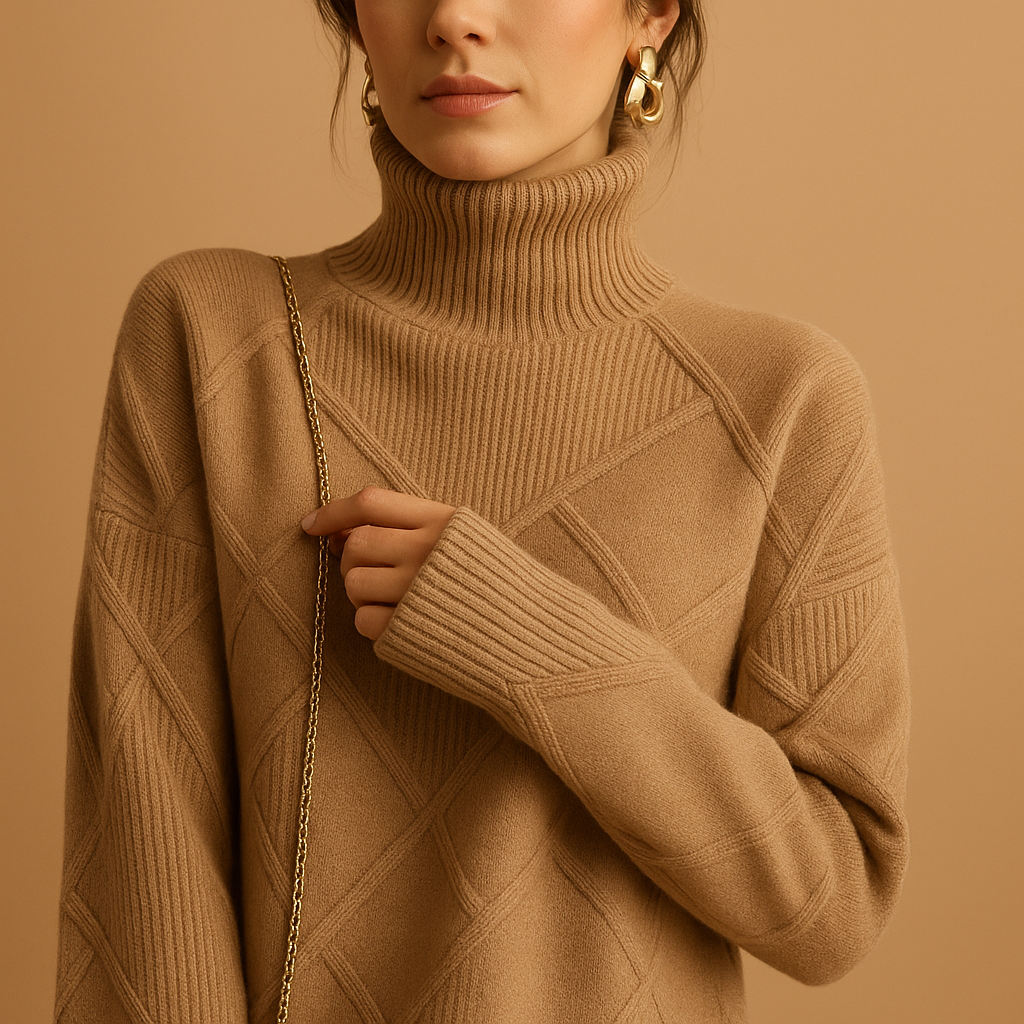 Soft Women's Knit Turtleneck Sweater