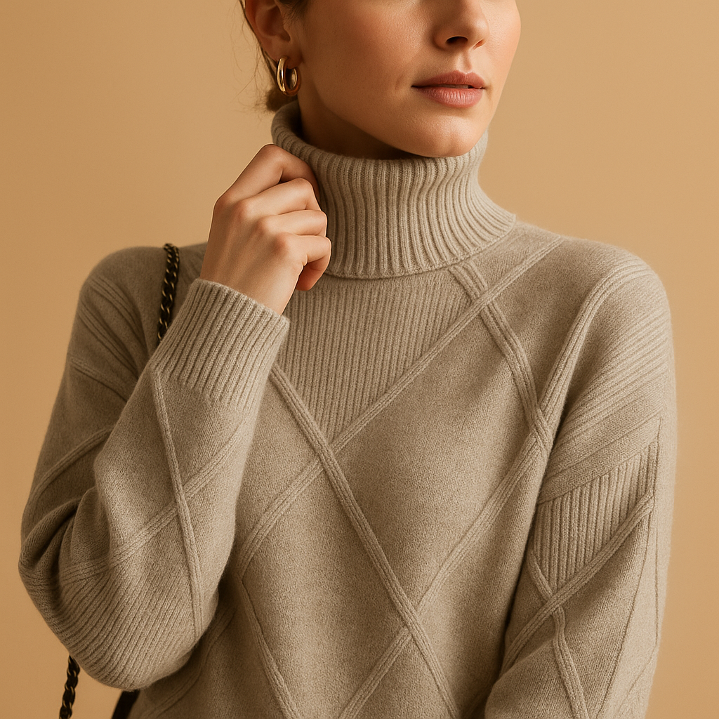 Soft Women's Knit Turtleneck Sweater