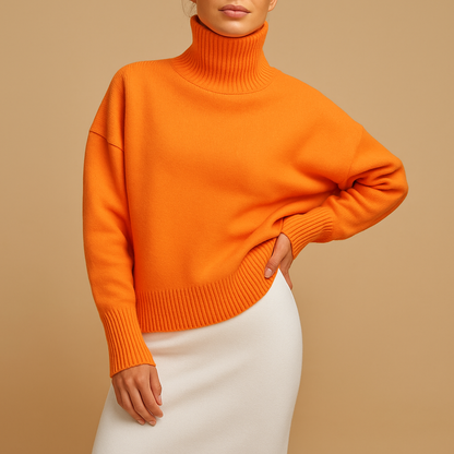 Comfy Oversized Women's Turtleneck Jumper