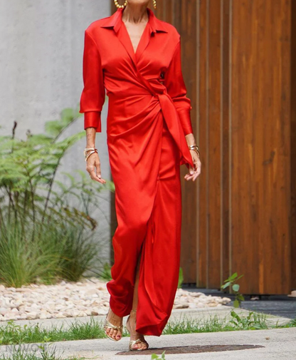 Long Sleeve Flowy Maxi Dress for Women