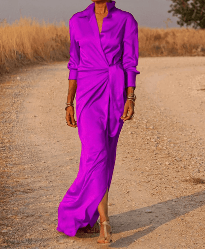 Long Sleeve Flowy Maxi Dress for Women