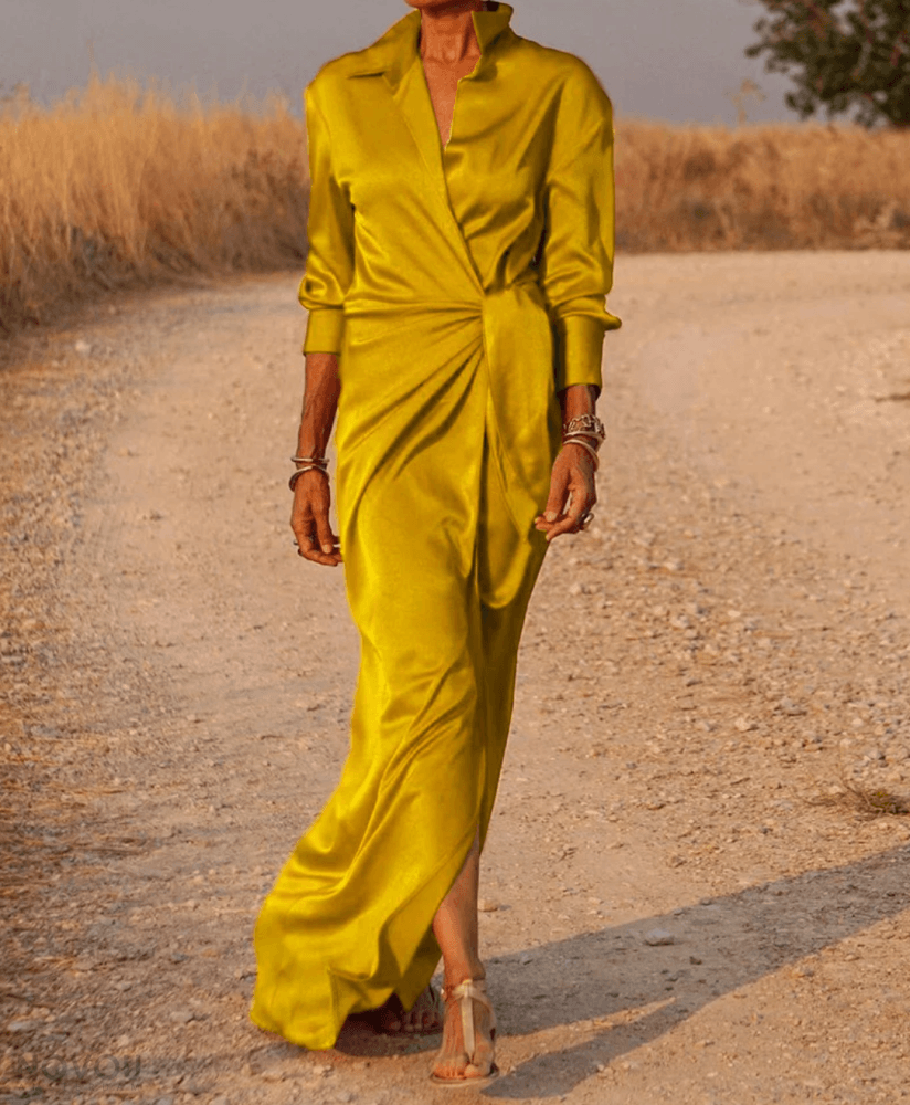Long Sleeve Flowy Maxi Dress for Women