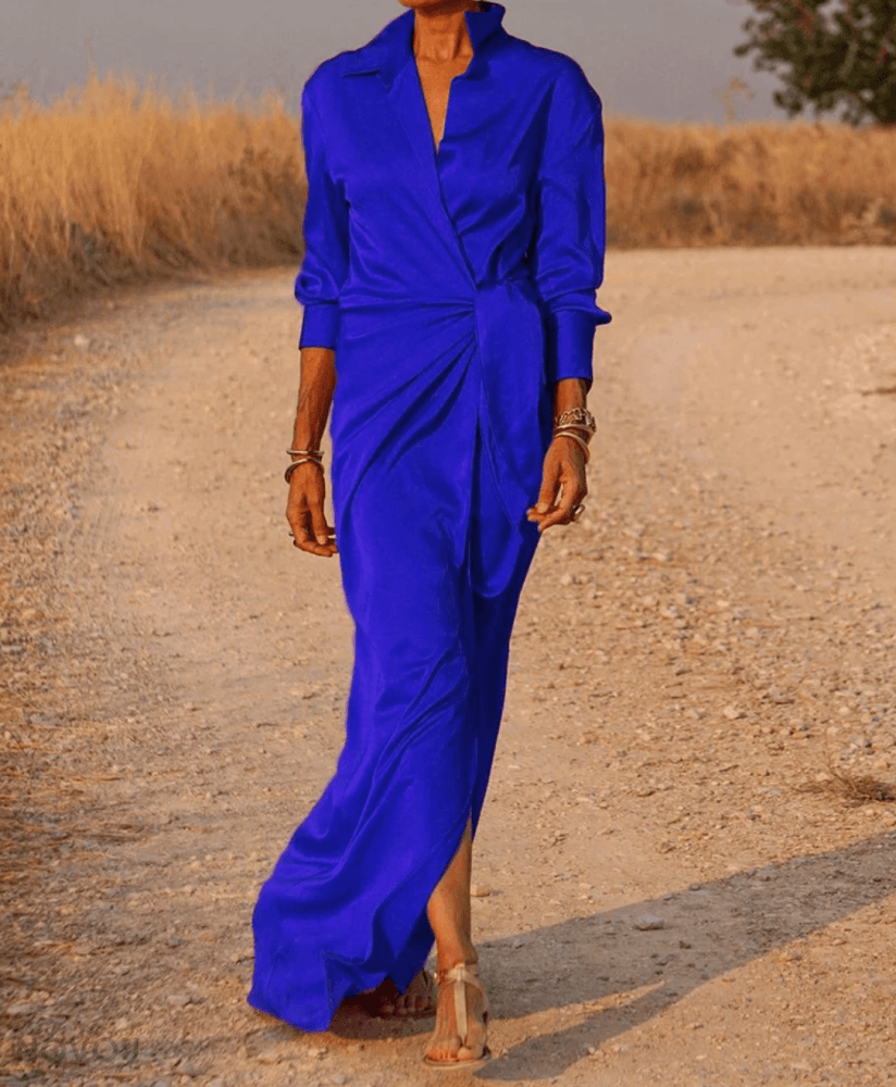 Long Sleeve Flowy Maxi Dress for Women