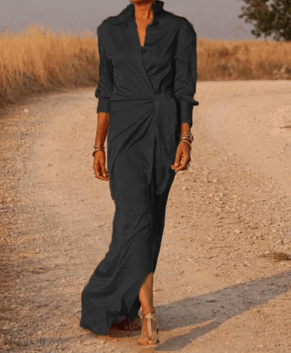 Long Sleeve Flowy Maxi Dress for Women