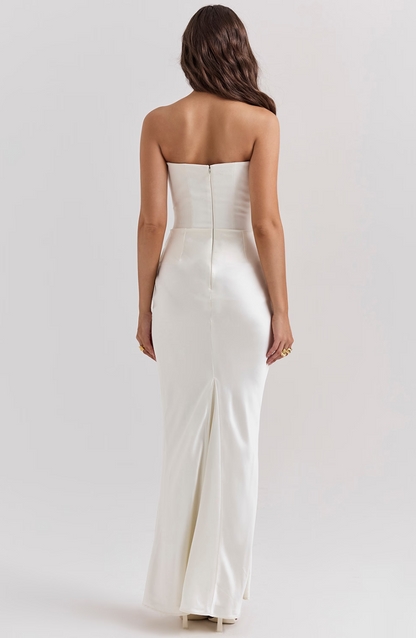 Classic Vintage Off Shoulder Evening Gown