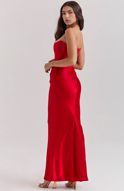 Classic Vintage Off Shoulder Evening Gown