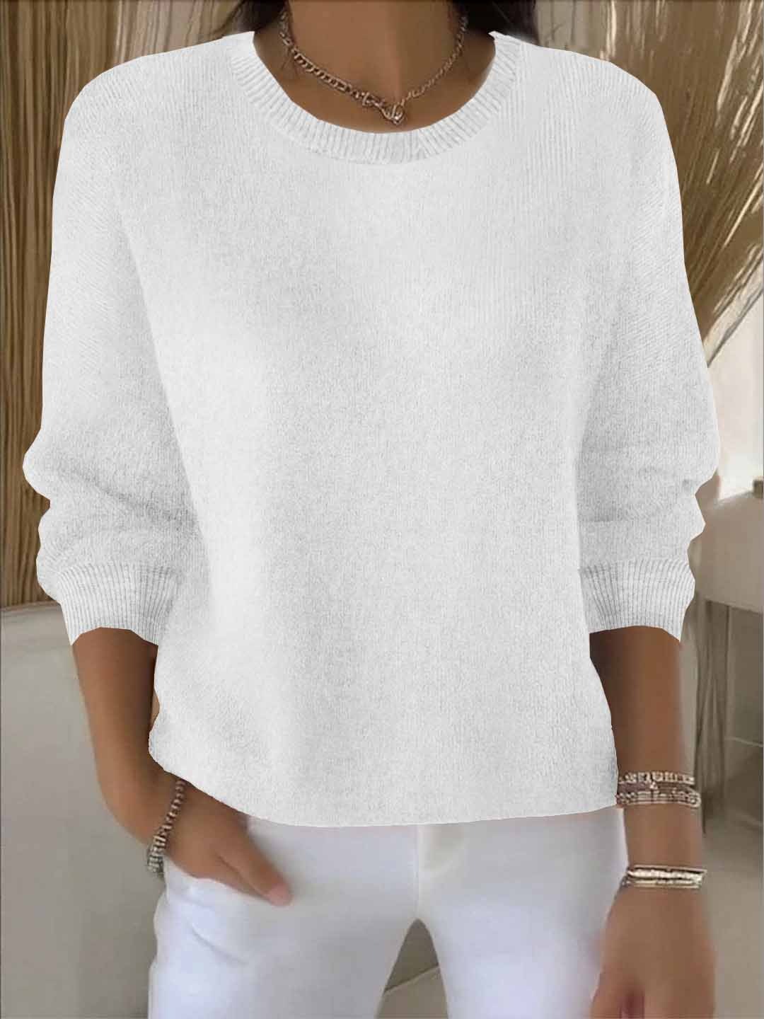 Elegant Crew Neck Sweater