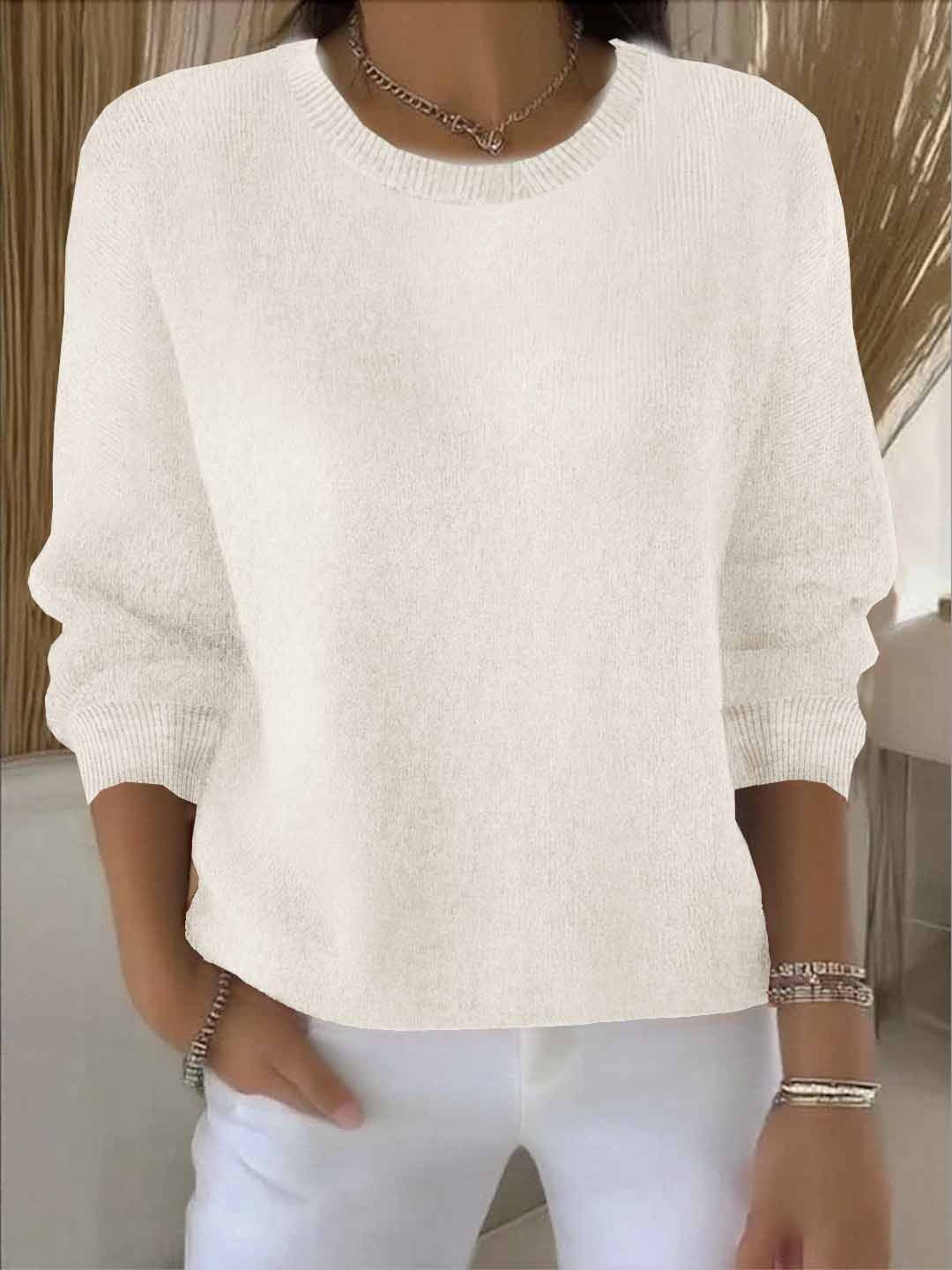 Elegant Crew Neck Sweater