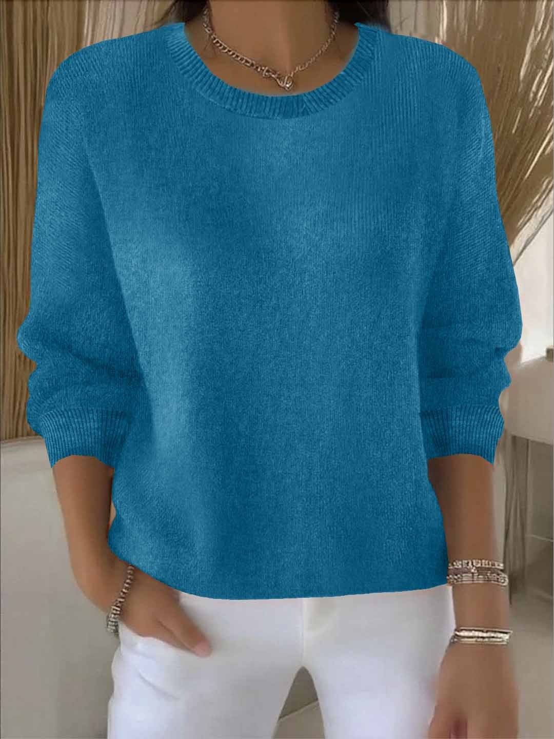 Elegant Crew Neck Sweater
