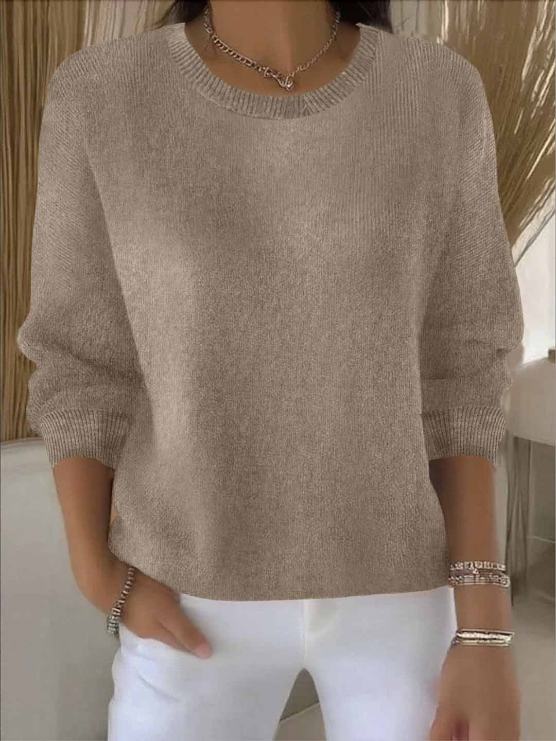 Elegant Crew Neck Sweater