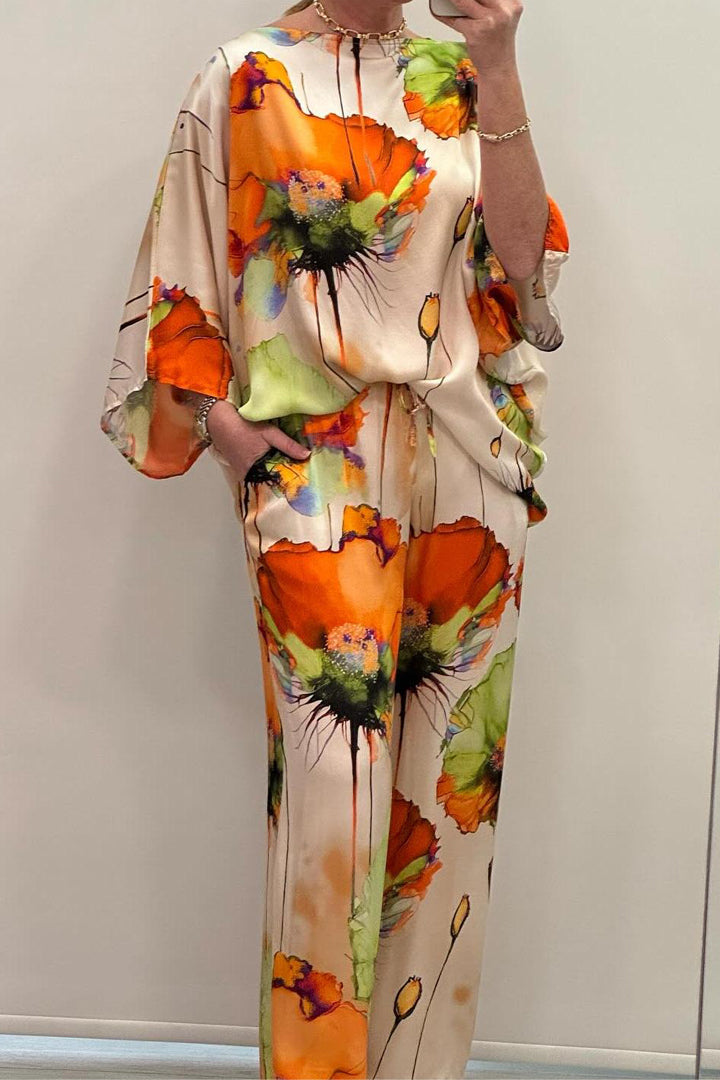 Stylish Floral 2 Piece Women's Clothing Set