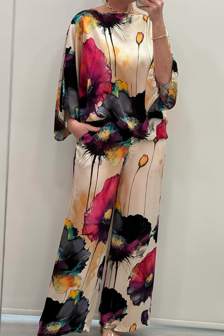 Stylish Floral 2 Piece Women's Clothing Set