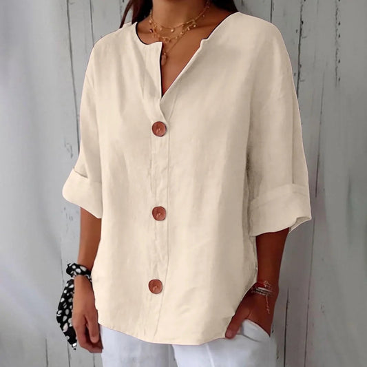 Classic Relaxed Fit Women's Blouse - Luxivelle