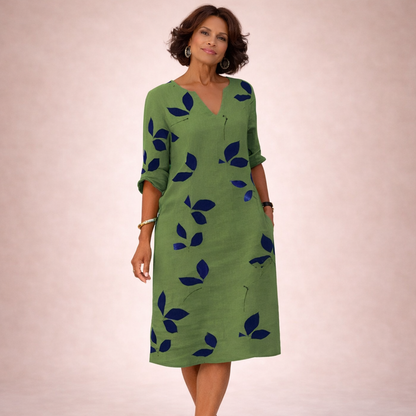 Evi | Flattering V-neck Designer Summer Dress for Women 1