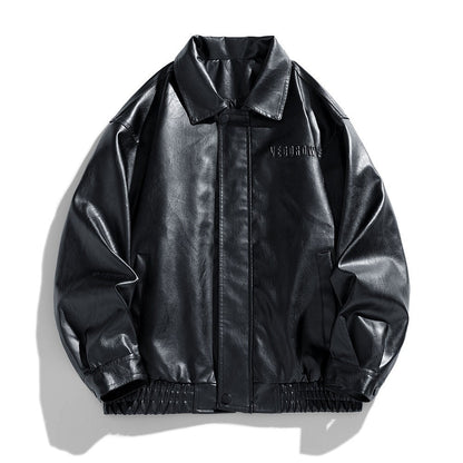 Ewan | Comfortable Faux Leather Bomber Jacket 1