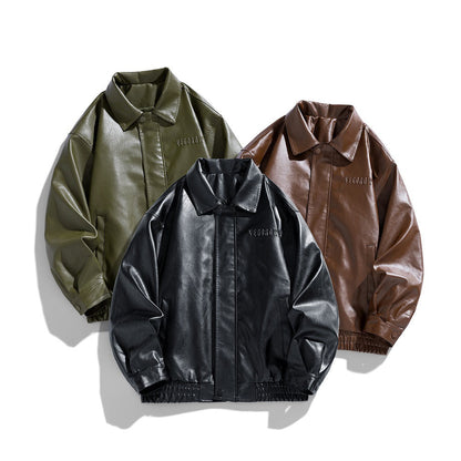 Ewan | Comfortable Faux Leather Bomber Jacket 5