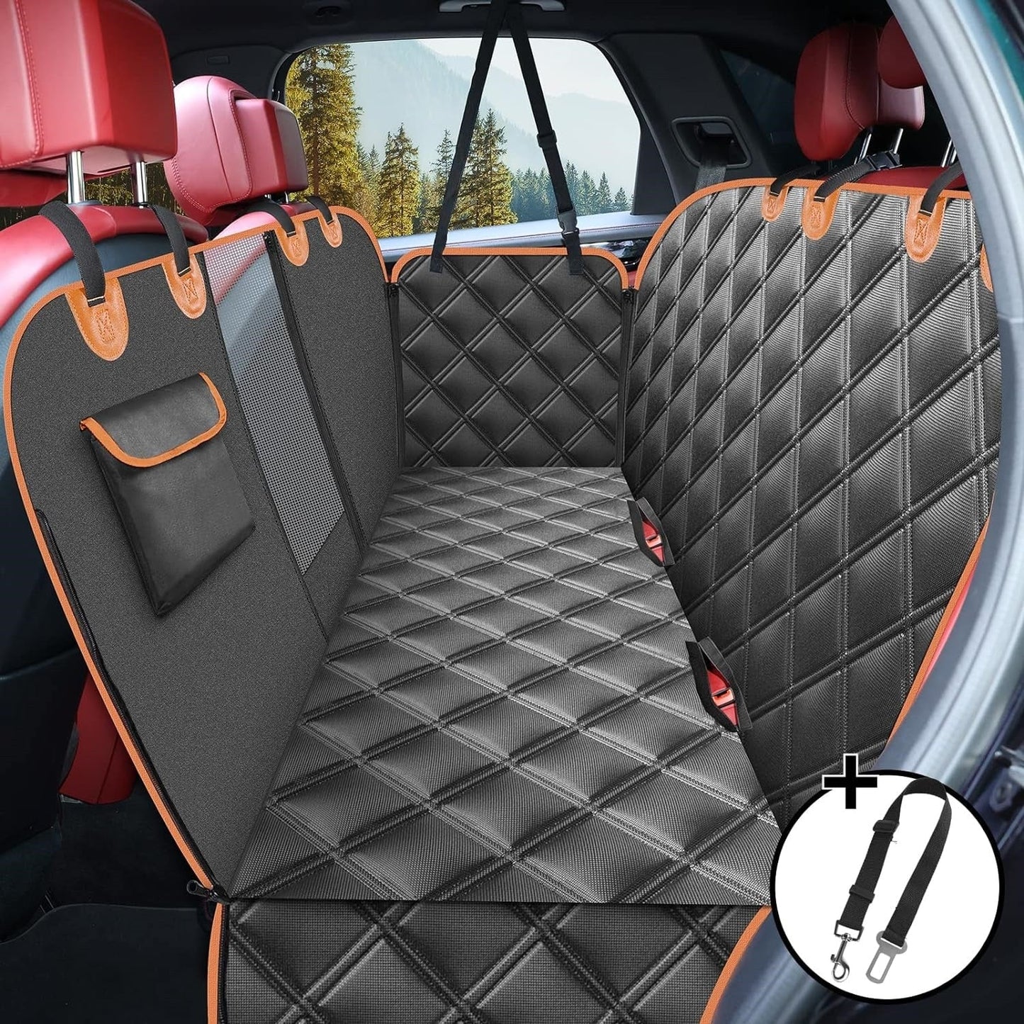 Durable Pet Car Seat Cover with Extra Cushion