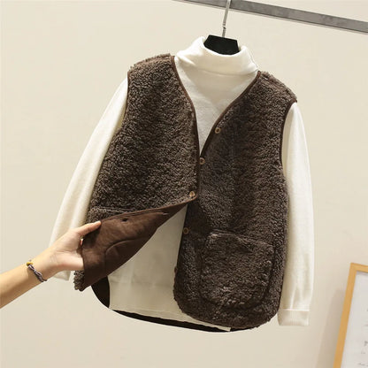 Women's Cozy Fleece Gilet with Pockets