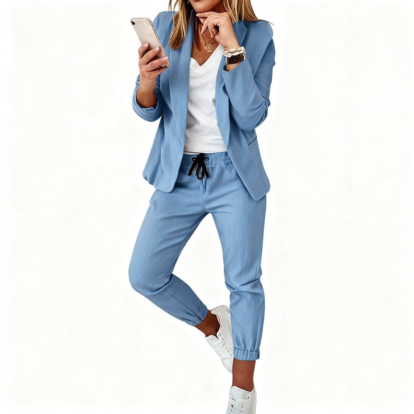 Classic Women's Suit Jacket and Trousers Set