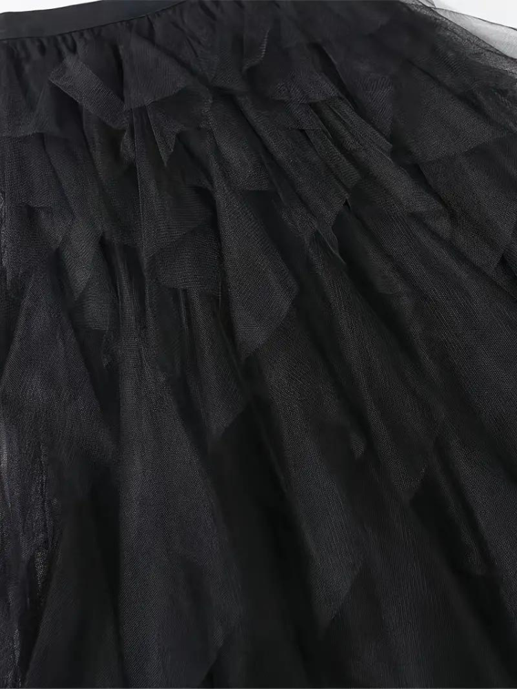 Fluffy Girl's Midi Skirt