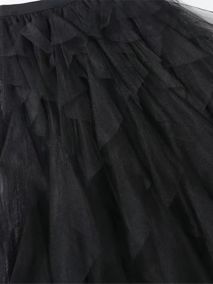 Fluffy Girl's Midi Skirt