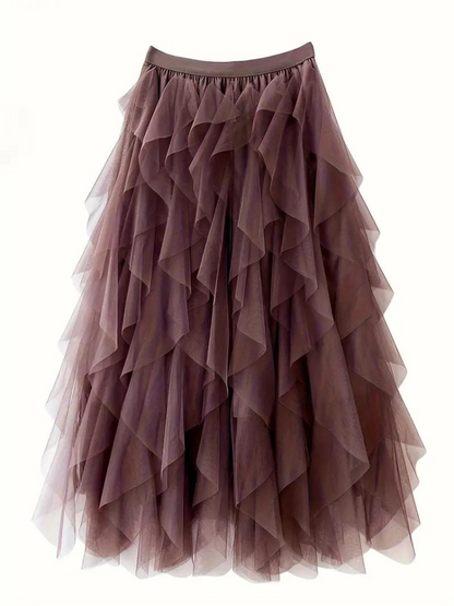 Fluffy Girl's Midi Skirt