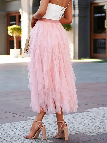Fluffy Girl's Midi Skirt