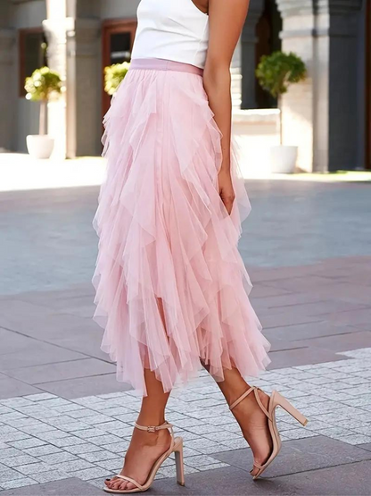 Fluffy Girl's Midi Skirt
