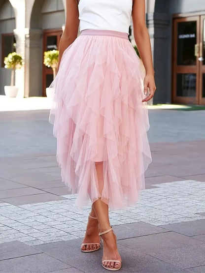 Fluffy Girl's Midi Skirt