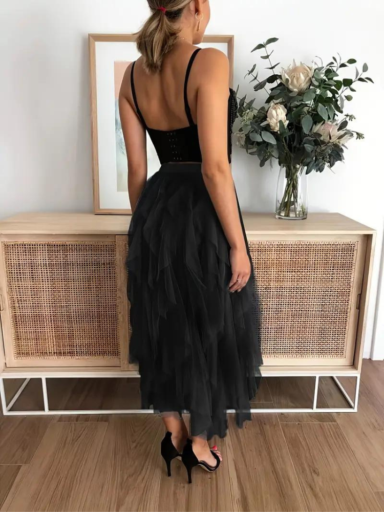 Fluffy Girl's Midi Skirt
