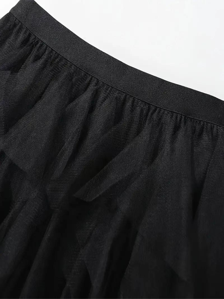 Fluffy Girl's Midi Skirt