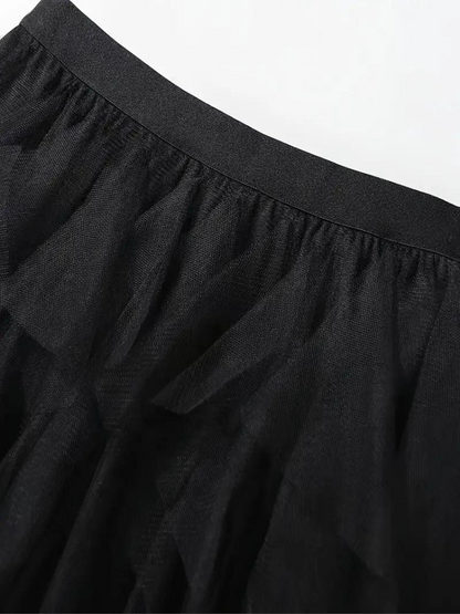 Fluffy Girl's Midi Skirt