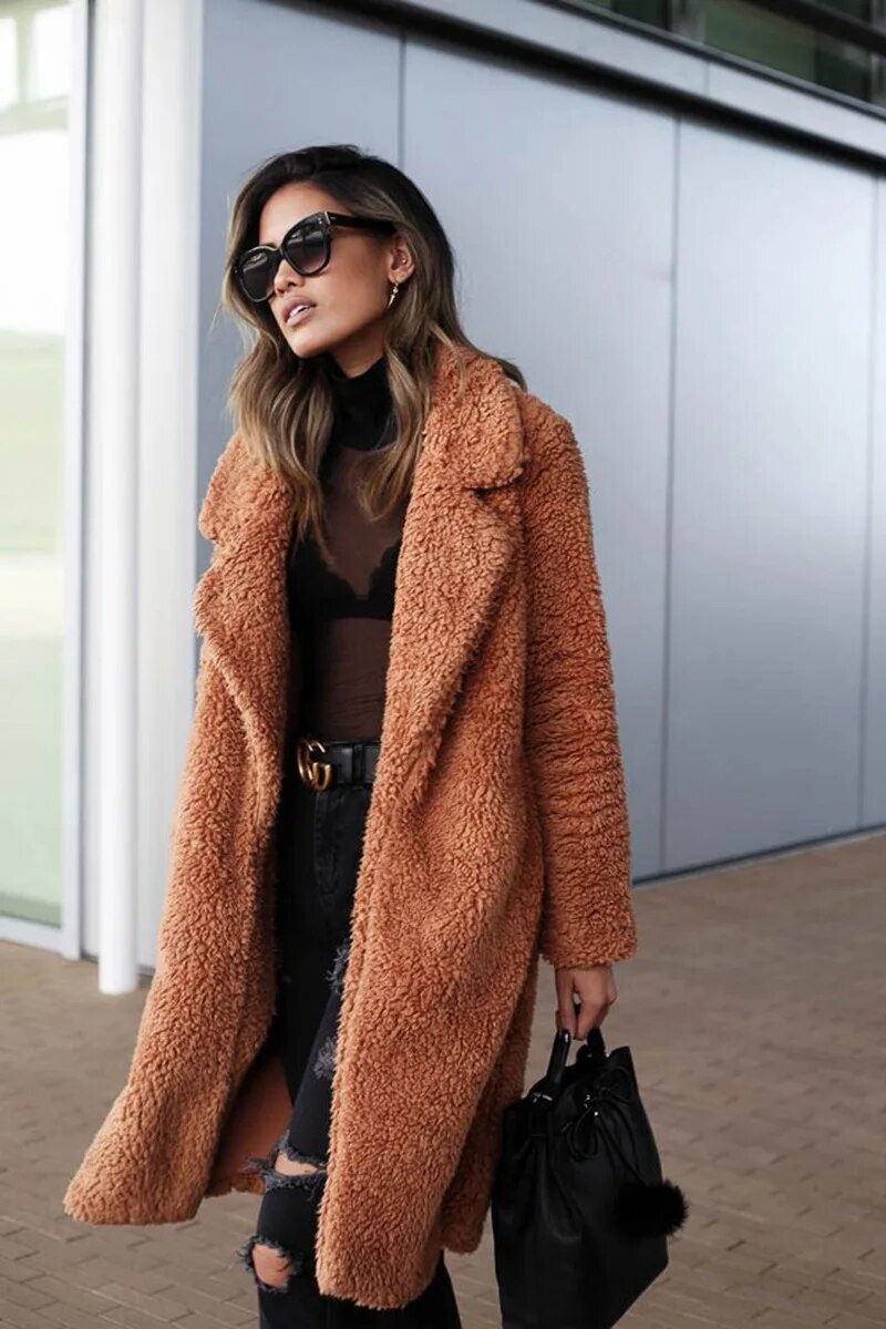 Federica | Long fleece winter coat