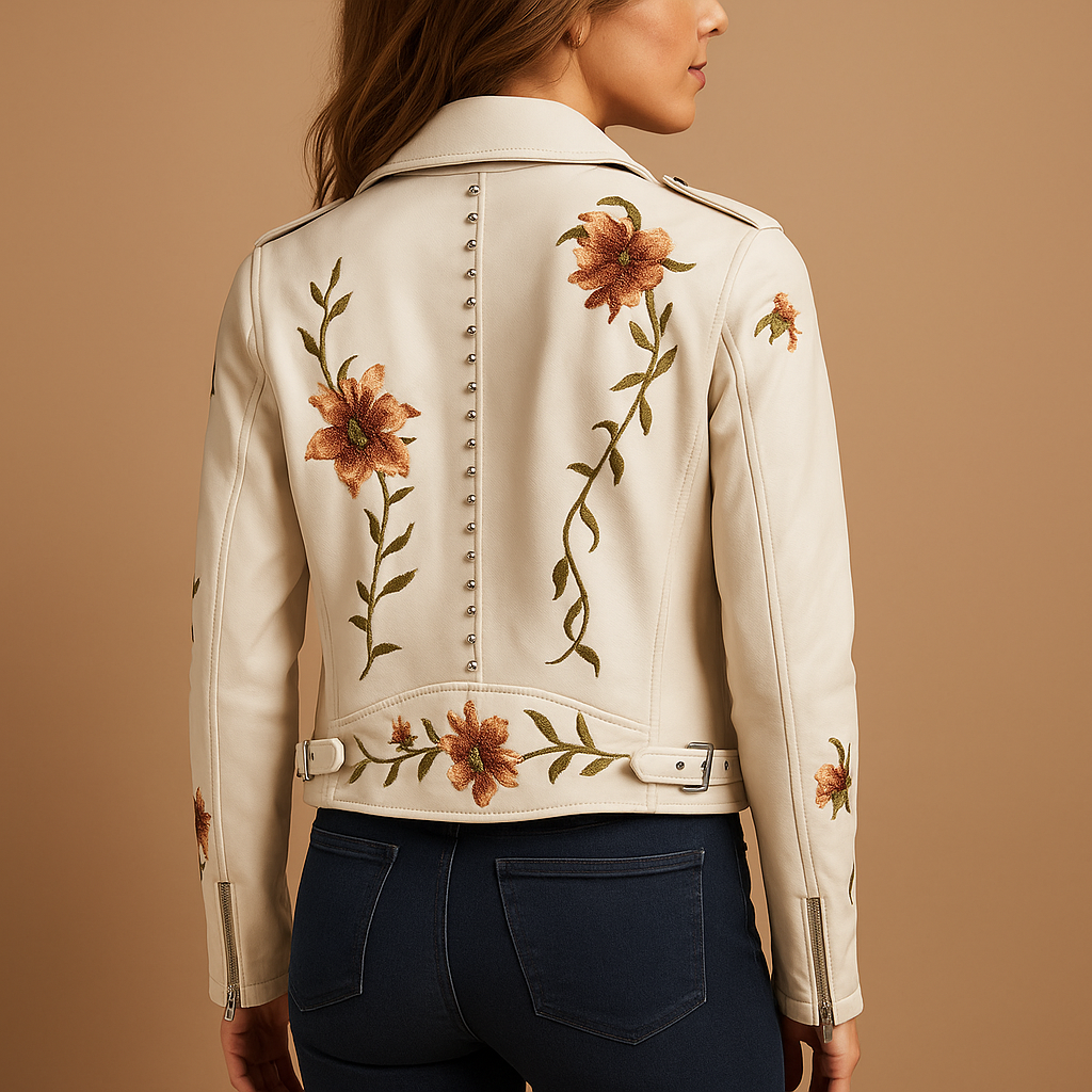 Slim Fit Women's Leather Coat
