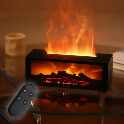Cozy LED Flame Fireplace Lamp with Humidifier
