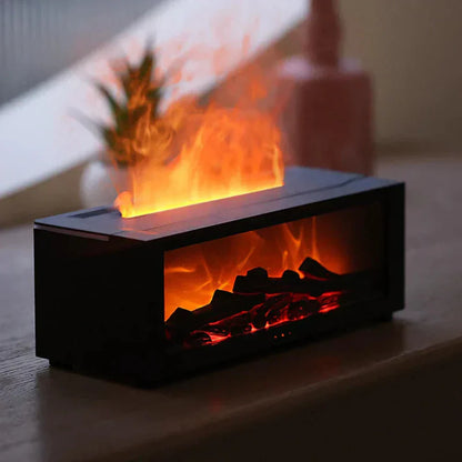 Cozy LED Flame Fireplace Lamp with Humidifier