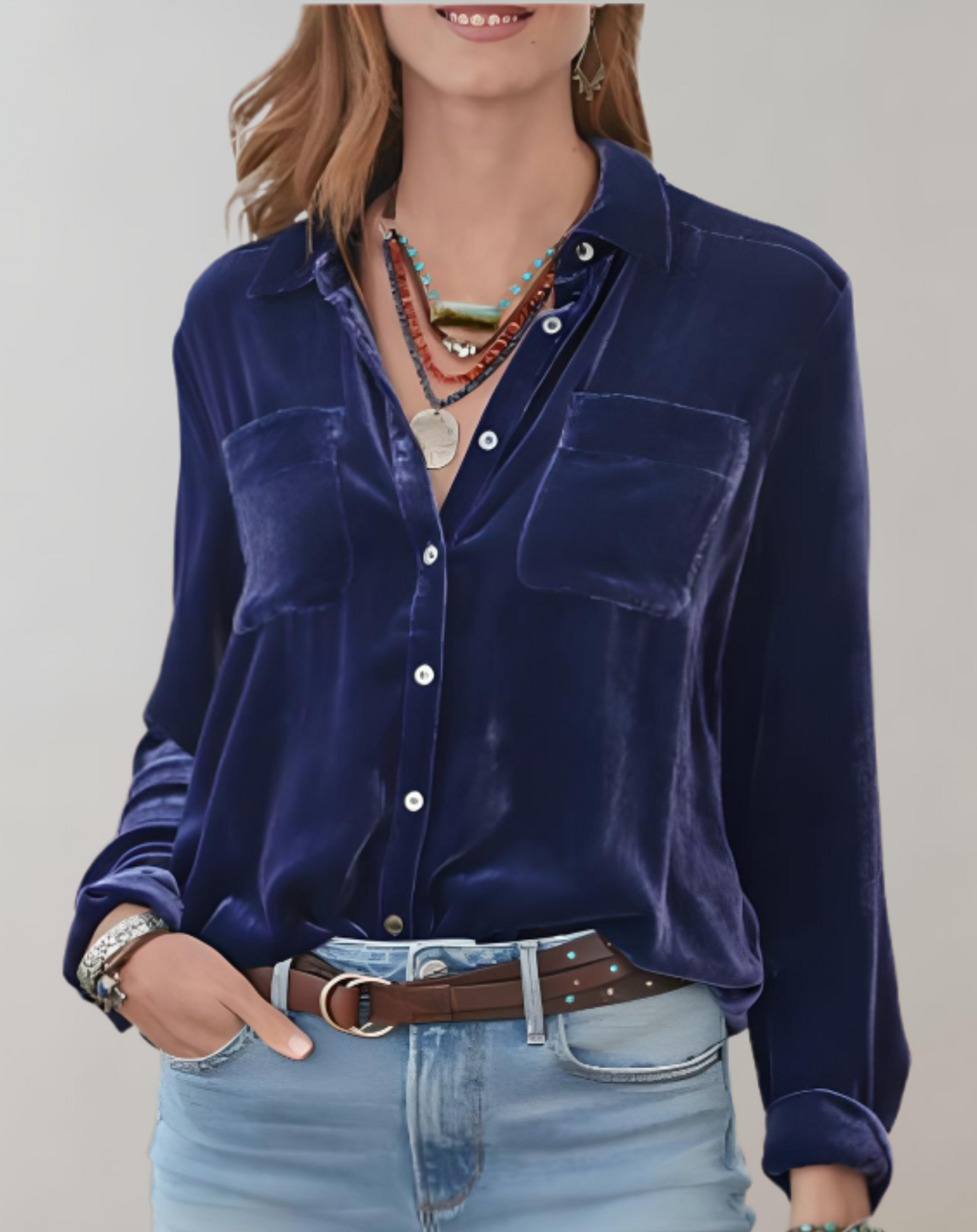 Ladies Classic Pocket Front Shirt