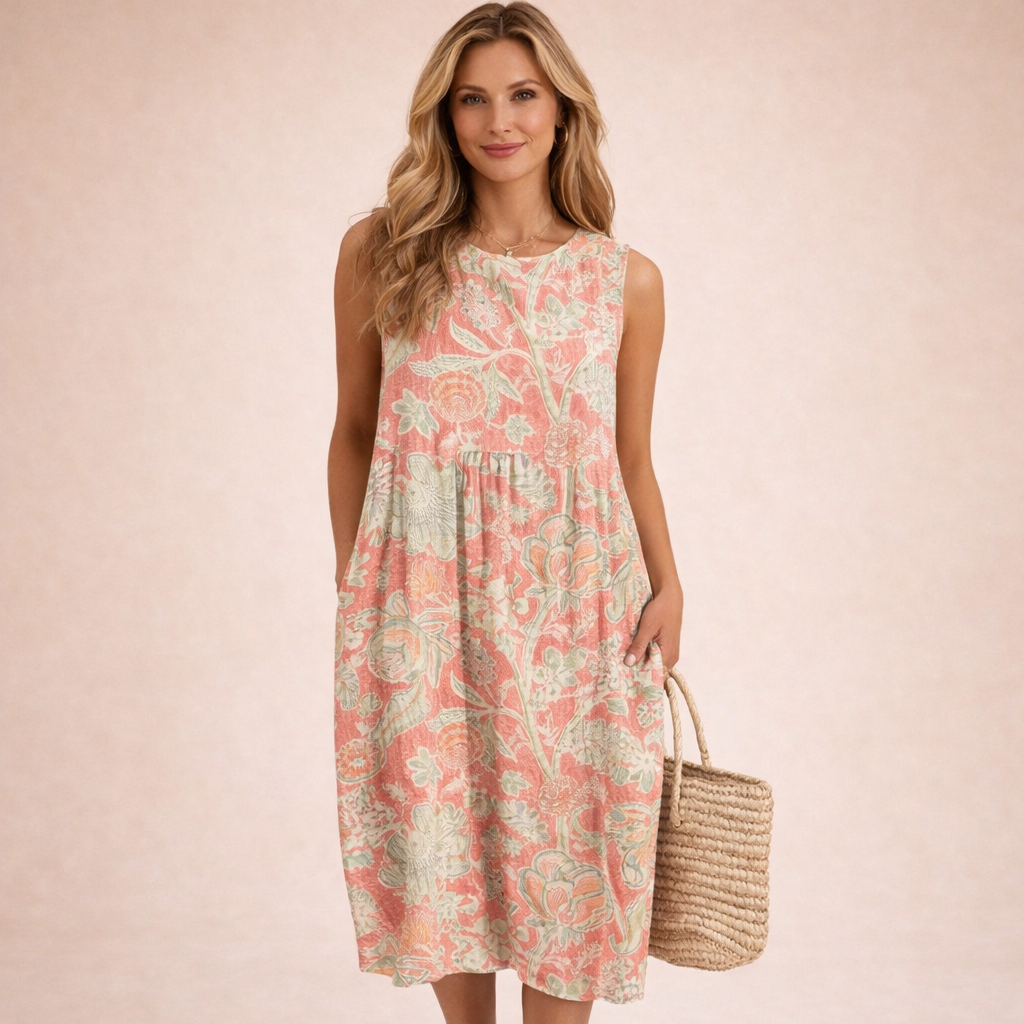 Fleur | Floral Print & Breathable Women's Midi Dress 1
