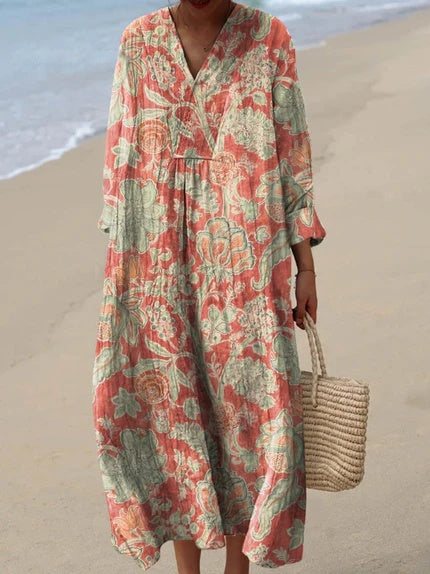 Fleur | Floral Print & Breathable Women's Midi Dress 2