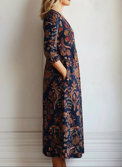 Pretty Floral A-Line Tunic Dress