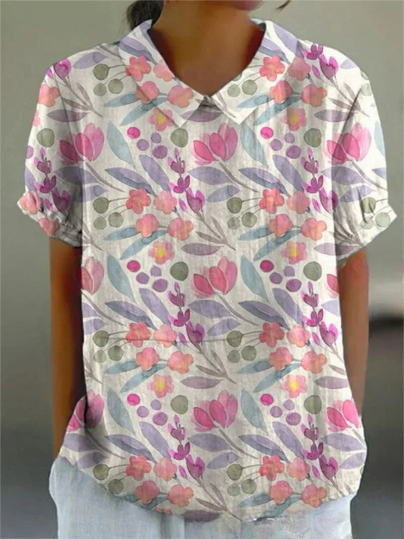 Variant image for Daisy Floral Women's Top | Casual Summer Top-7