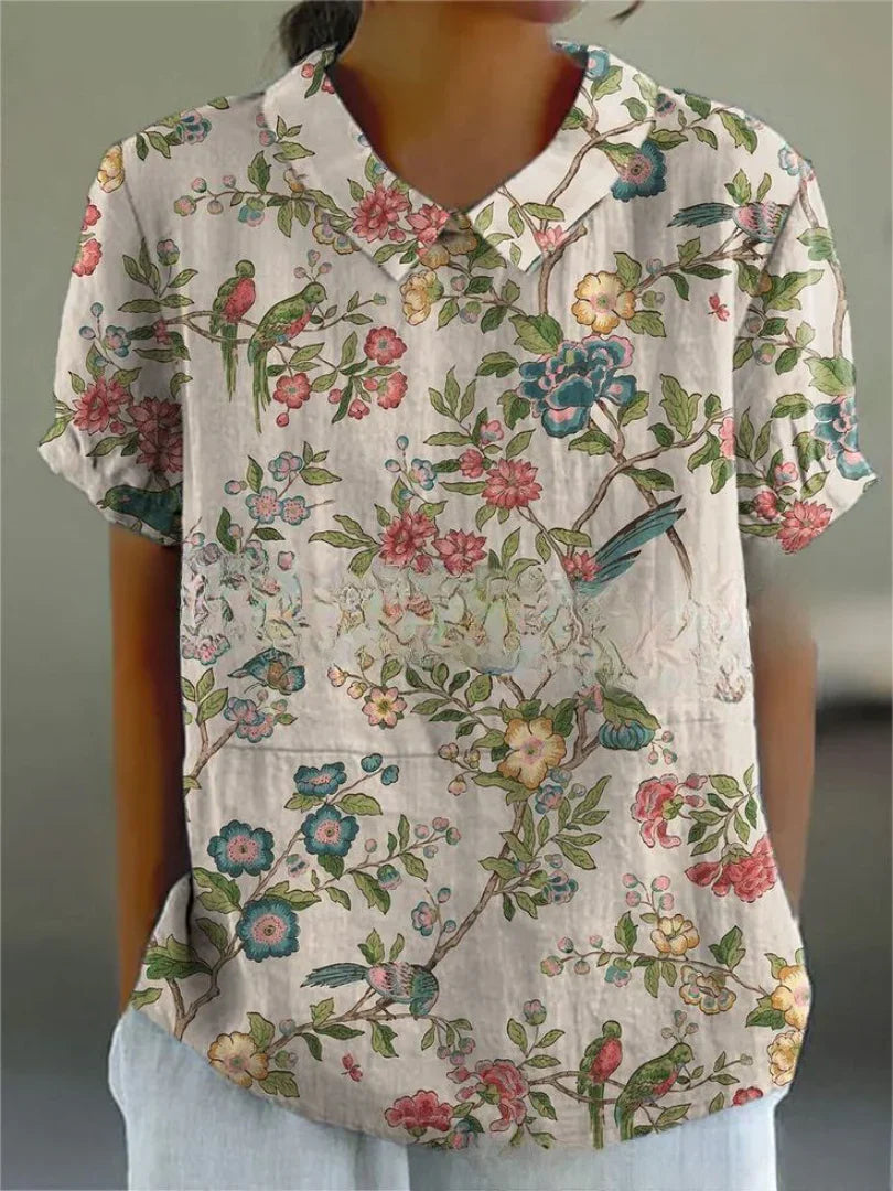 Variant image for Daisy Floral Women's Top | Casual Summer Top-43