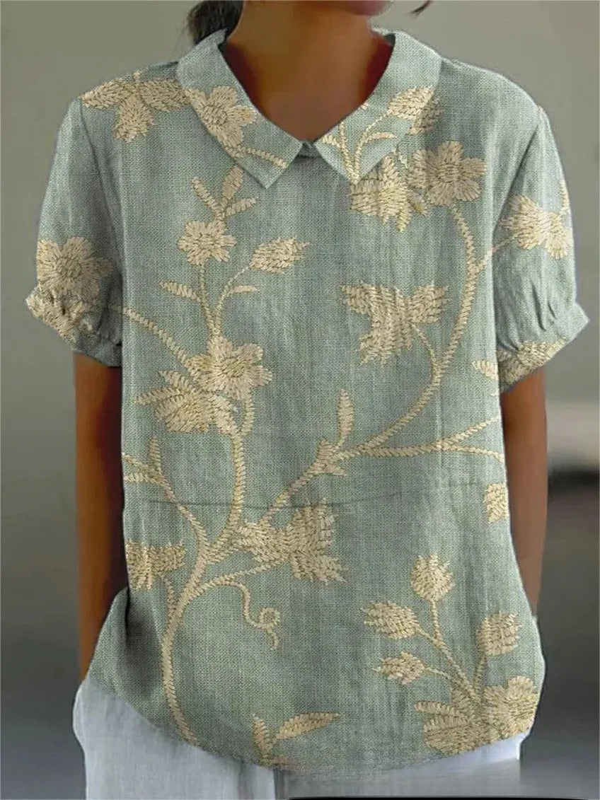 Variant image for Daisy Floral Women's Top | Casual Summer Top-49