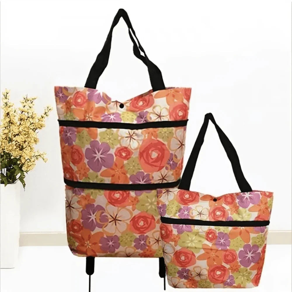 Collapsible Folding Cart Bag with Wheels