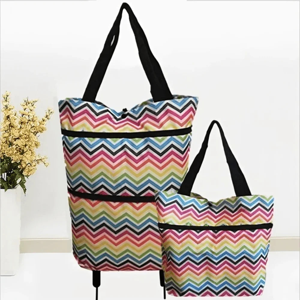 Collapsible Folding Cart Bag with Wheels