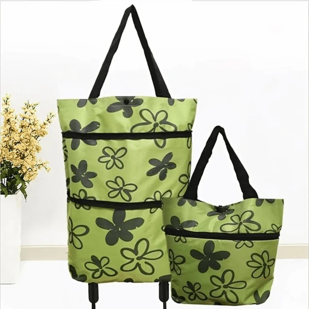 Collapsible Folding Cart Bag with Wheels