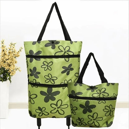 Collapsible Folding Cart Bag with Wheels